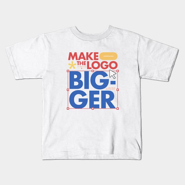 Make the logo bigger! Kids T-Shirt by georgethomas